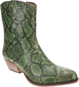 Женские сапоги Masseys Priscilla в западном стиле с боковой молнией и каблуком-ступенчатым, Green-Snake