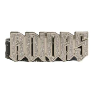 Кожаные ремни Unisex Black/Metallic Silver Adidas, черный/серебряный