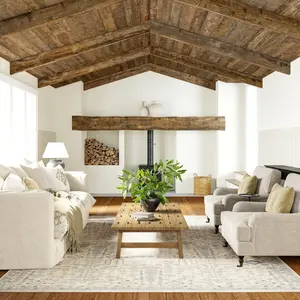 Коврик из шерсти и хлопка Flora nuLOOM, 91x152 см, сланцево-синий