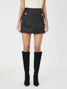 Кэри атласная юбка с декором в черном цвете French Connection