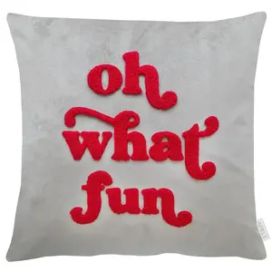 Декоративная подушка Fun Apelt, серый/красный