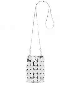 Мини-сумка Sparkle Hobo Rabanne, серебяный