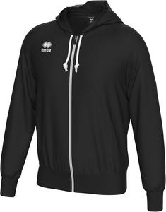 Худи ERREA на молнии, унисекс JACOB, капюшон на сетчатой подкладке, карман-кенгуру, ребристые рукава, ребристый низ, черный