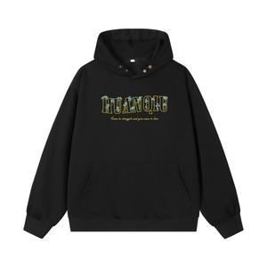 Толстовка Unisex Hooded Moderate Heavyweight HUANQIU, черный (fleece-lined)