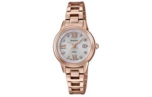 CASIO Часы Women's SHEEN White Watch SHE-4522CG-4A, White Dial
