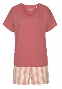 Пижама LASCANA Short Pajama Set, розовый