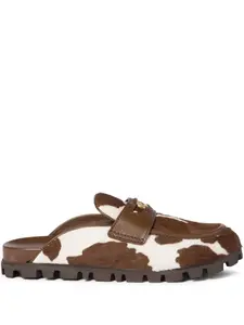 Мюли с логотипом Miu Miu, коричневый