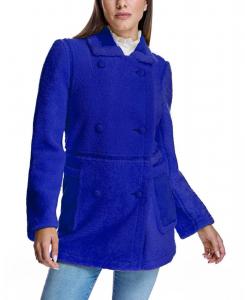 Женская куртка-бушлат из овчины с меховой подкладкой Julia & Stella By Maximilian, Royal blue