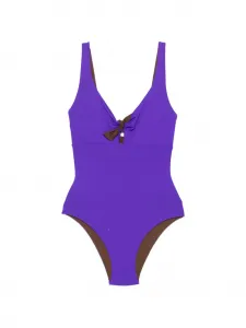 Двухцветный купальник с бантом Fisico, фиолетовый