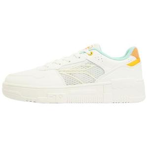 Женские бело-зеленые противоскользящие амортизирующие износостойкие низкие кеды для скейтбординга 361°