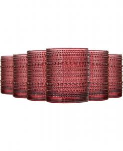 Набор из 6 стаканов Khen Hobnail The Wine Savant, красный