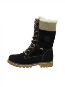 Remonte Черные ботинки на шнуровке