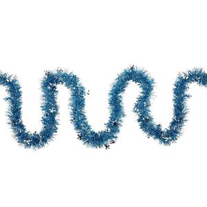 Рождественская гирлянда с мишурой и небесно-голубыми снежинками Northlight, синий