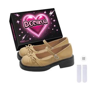 Boldi Kuki Женские туфли Мэри Джейн на массивном каблуке желтые, цвет Yellow