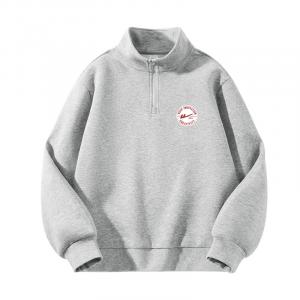 Детский свитшот с полуводолазкой Moderate WARRIOR, [spring fall]серый with round logo k