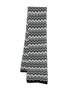 Шарф с зигзагообразным плетёным узором Missoni, черный