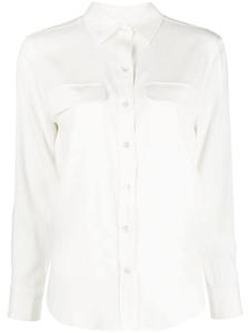 Paula шелковая рубашка с длинными рукавами, белый