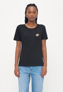 Футболка ONLY Petite ONLLENNA HEARTS O NECK , Black /Black