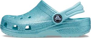Детские кроксы Crocs Classic с блестками, Pure Water/Mermaid