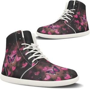 Pugasmiru Женская мода: высокие кроссовки на шнуровке, стильные спортивные и повседневные (белая подошва)