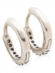 Pandora Серебряные серьги-кольца с драгоценными камнями