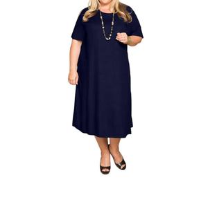 Платье Belle Rayon Plus Size в цвете Blueberry On The Plus Side, черный