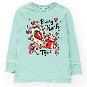 Футболка с длинным рукавом и принтом berry much my type strawberry The Juniper Shop, Seafoam