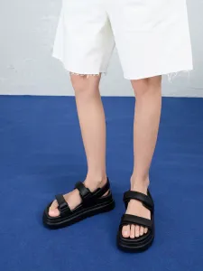 Сандалии на платформе с двойным ремешком Charles & Keith, цвет Black