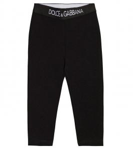 Детские леггинсы из смесового хлопка Dolce&Gabbana Kids, черный