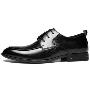 Мужские туфли FAPAI черные на низком каблуке