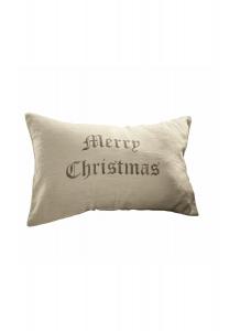 Чехол на подушку Merry Christmas белый Loberon, белый