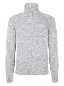 Шерстяной свитер с высоким воротником Zegna, серый