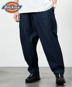 Эксклюзивные рабочие брюки Dickies x FREAK'S STORE с широким зауженным силуэтом и двумя складками [Лимитированная серия]