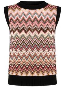 Missoni топ с узором зигзаг, черный