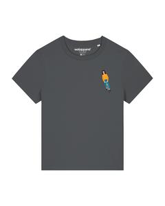 Рубашка Watapparel  Mädchen Auf Fahrrad, антрацит