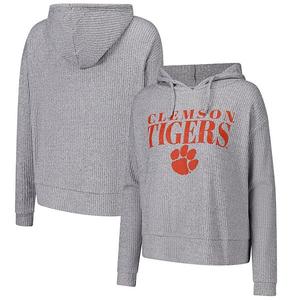 Женская худи с длинным рукавом и капюшоном concepts sport heather gray clemson tigers juniper soft modest cropped Unbranded