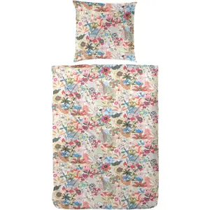 Постельное белье Primera «Постельное белье Primera Percale Ernesta», с игривым цветочным узором, красный