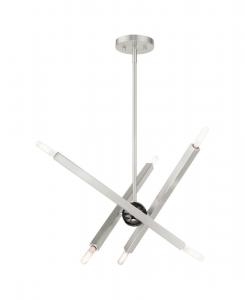 Люстра Monaco с 6 плафонами Livex, цвет silver-tone