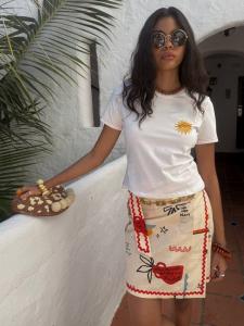 Мини-юбка Poema Jaspre Never Fully Dressed, Cream