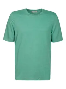 Льняная рубашка с короткими рукавами Filippo De Laurentiis, зеленый