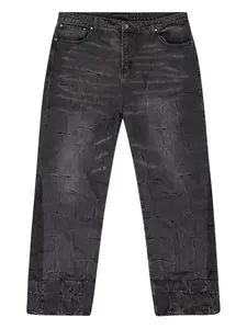 Прямые джинсы со сборками Who Decides War, серый