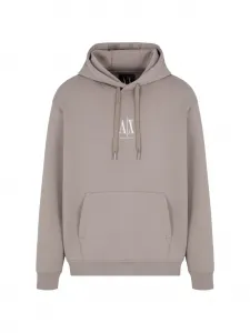 Худи с логотипом Armani Exchange, коричневый