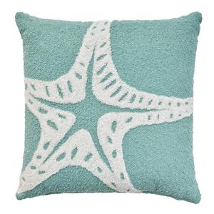 Полотенце Mina Victory с вышивкой в ​​виде морской звезды, подушка для дома и улицы, цвет Turquoise