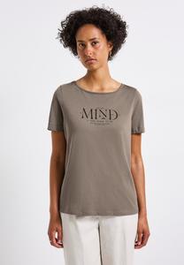 Футболка Street One Print T-shirt, Braun/Mottled Beige