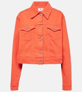 Нелли свободная джинсовая куртка 7 For All Mankind, красный