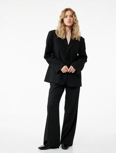 Широкие брюки со складками спереди Koton, черный