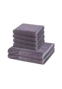 Набор полотенец Vossen Vegan Life, 6 штук, 100x50/140x67 см, серо-лиловый