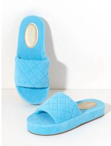 Женские шлепанцы для бассейна в бирюзовом цвете Shiraleah