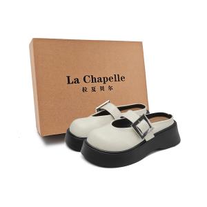 La Chapelle Сандалии женские белые с закрытым носком, противоскользящие