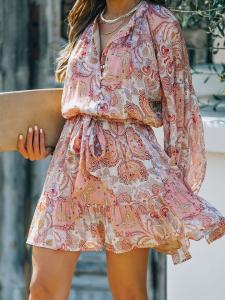 Короткое платье LA Angels, розовый/белый